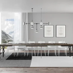 Tavolo Allungabile Moderno in Legno Nobilitato e Sottopiano in Ferro – Marella