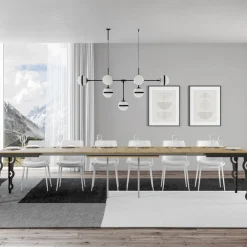 Tavolo Allungabile Moderno in Legno Nobilitato e Sottopiano in Ferro – Marella