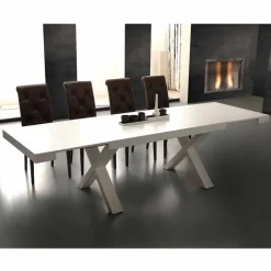 Tavolo allungabile moderno in nobilitato e Mdf Denver