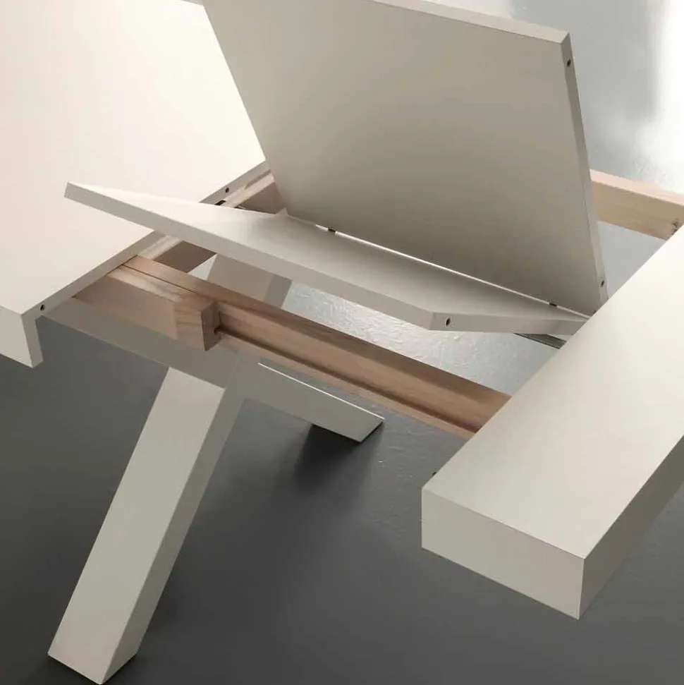 Tavolo allungabile moderno in nobilitato e Mdf Denver