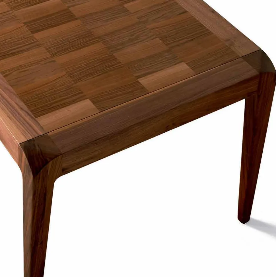 Tavolo allungabile noce naturale design moderno, Sanni