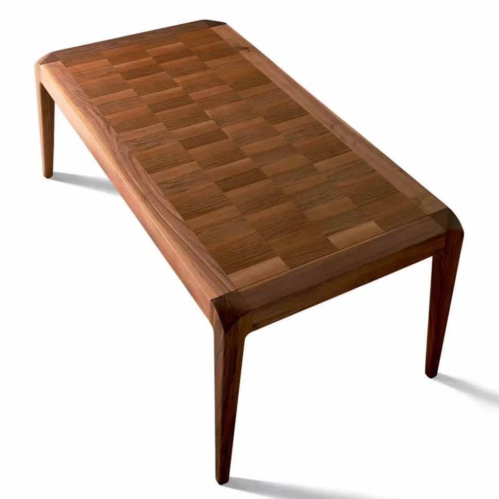 Tavolo allungabile noce naturale design moderno, Sanni