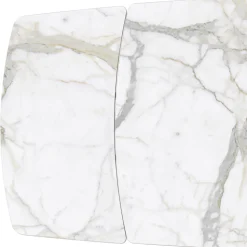 Tavolo Allungabile Realizzato con Piano in Ceramica e Base in Ferro - Incrocio