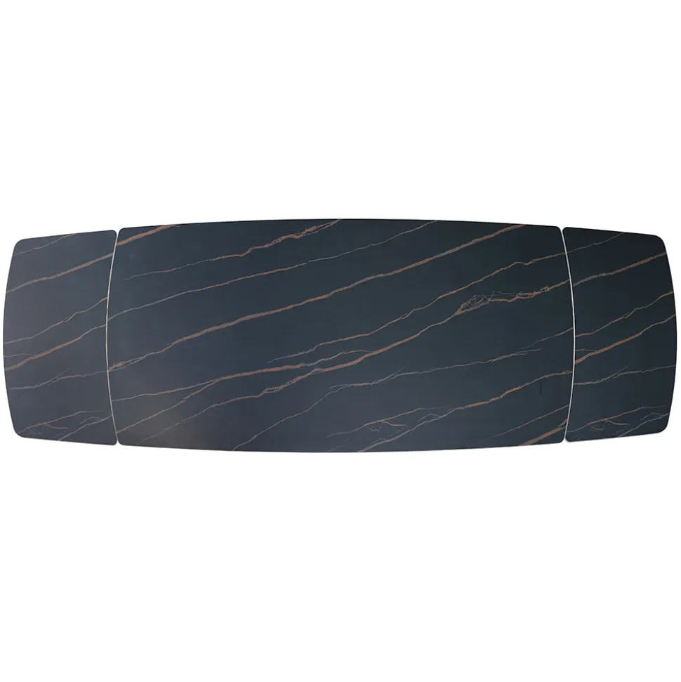 Tavolo Allungabile Realizzato con Piano in Ceramica e Base in Ferro - Incrocio
