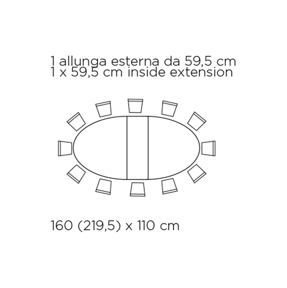 Tavolo Allungabile Rotondo da Soggiorno in Laminato Made in Italy - Dollars