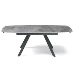 Tavolo Allungabile 140/210x90 cm in Pietra Sinterizzata Effetto Marmo - Atrio