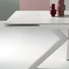 Tavolo Allungabile 160/240x91 cm in Pietra Sinterizzata Effetto Marmo - Palazzo