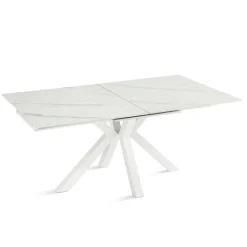 Tavolo Allungabile 180/240x100 cm in Pietra Sinterizzata Effetto Marmo - Loggia