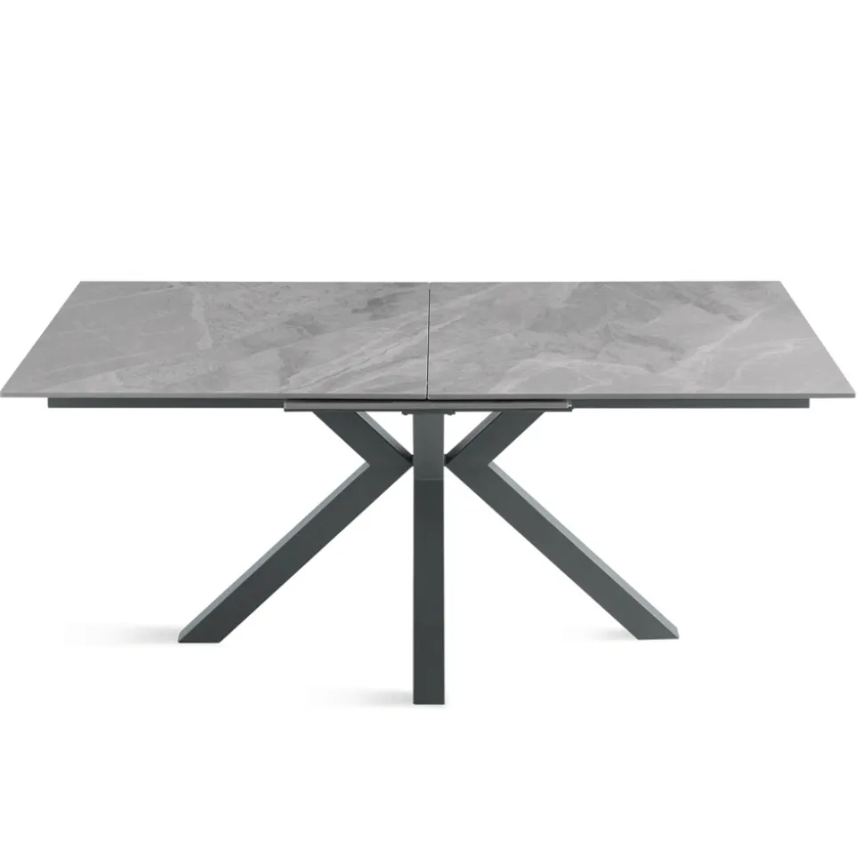 Tavolo Allungabile 180/240x100 cm in Pietra Sinterizzata Effetto Marmo - Loggia