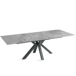 Tavolo Allungabile 180/240x100 cm in Pietra Sinterizzata Effetto Marmo - Loggia