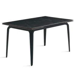 Tavolo Allungabile 160/240x90 cm in Pietra Sinterizzata Effetto Marmo - Samus