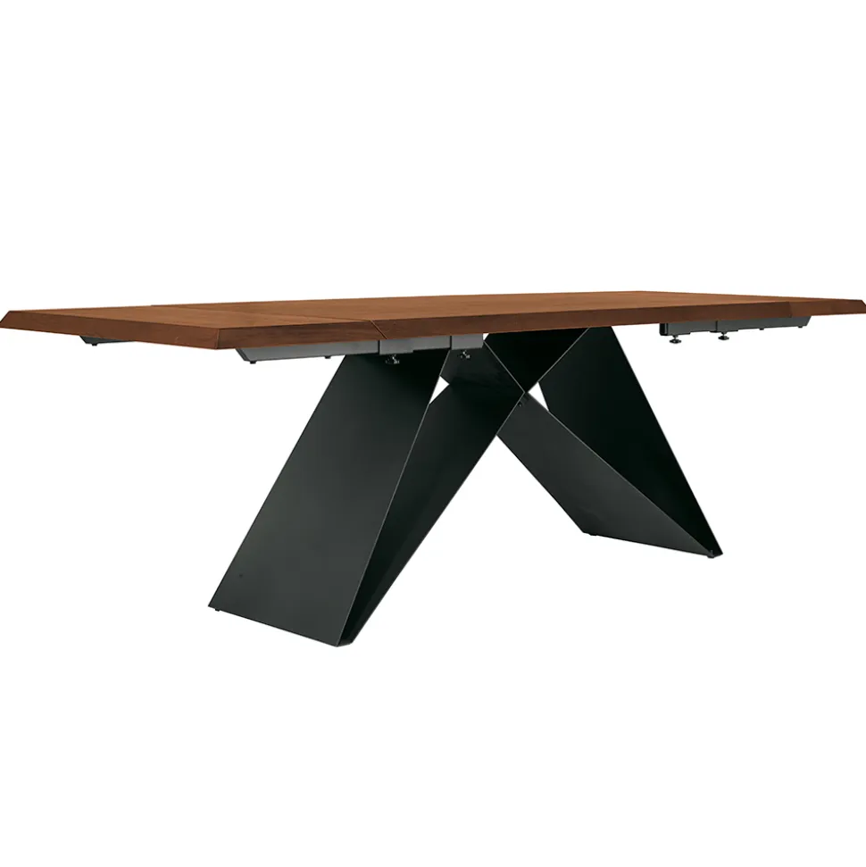 Tavolo Allungabile 160/240x90 cm Realizzato in Noce e Ferro - Nodo