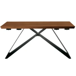 Tavolo Allungabile 160/240x90 cm Realizzato in Noce e Ferro - Nodo