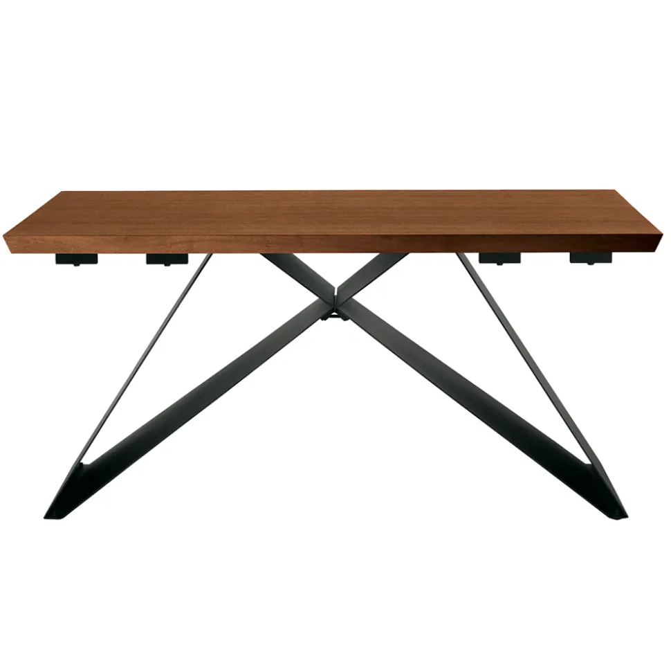 Tavolo Allungabile 160/240x90 cm Realizzato in Noce e Ferro - Nodo
