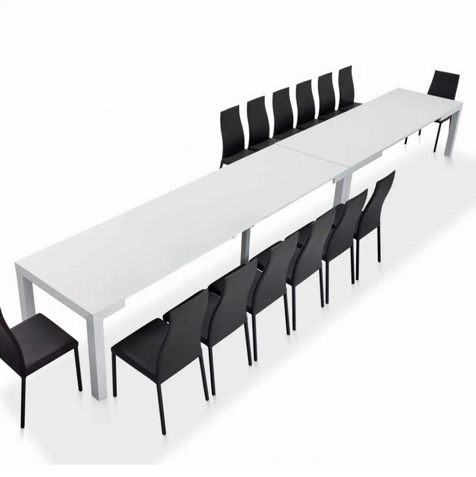Tavolo con Allunghe Interne e Bordo Folding in Laminato Made in Italy - Gordito