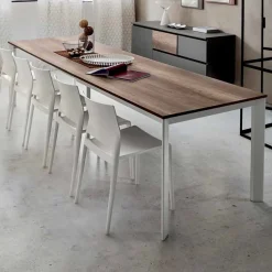 Tavolo con Piano Allungabile Fino a 334 cm Effetto Legno Made in Italy - Bavaria