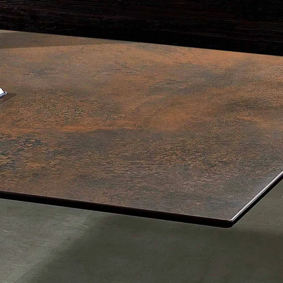 Tavolo con piano in vetroceramica moderno made in Italy, Mitia