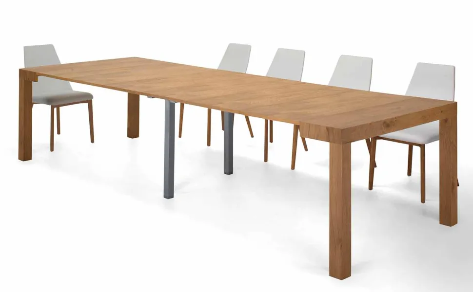 Tavolo Consolle Allungabile in Legno Impiallacciato Made in Italy – Gordito