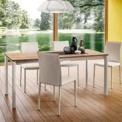 Tavolo Cucina Allungabile Fino a 240 cm Effetto Legno Made in Italy - Maltese
