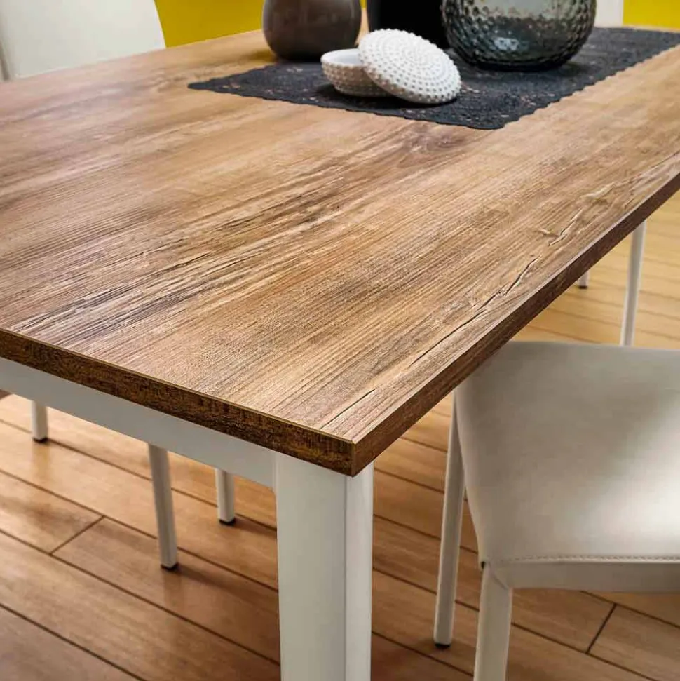Tavolo Cucina Allungabile Fino a 240 cm Effetto Legno Made in Italy - Maltese