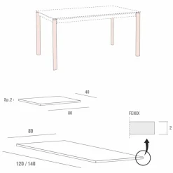 Tavolo Cucina Allungabile Fino a 240 cm in Fenix Realizzato in Italia - Maltese
