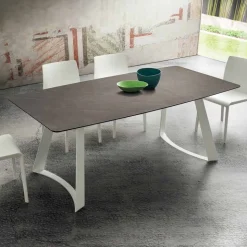 Tavolo Cucina Allungabile Fino a 280 cm Effetto Marmo Made in Italy - Pinocchio