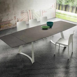 Tavolo Cucina Allungabile Fino a 280 cm Effetto Marmo Made in Italy - Pinocchio
