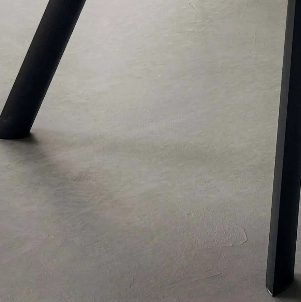 Tavolo Cucina in Fenix Stratificato e Alluminio Nero Made in Italy - Lingotto