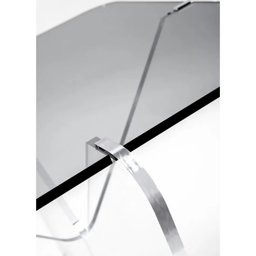 Tavolo da Caffè da Salotto Design in Plexiglass Trasparente o Fumè - Draco