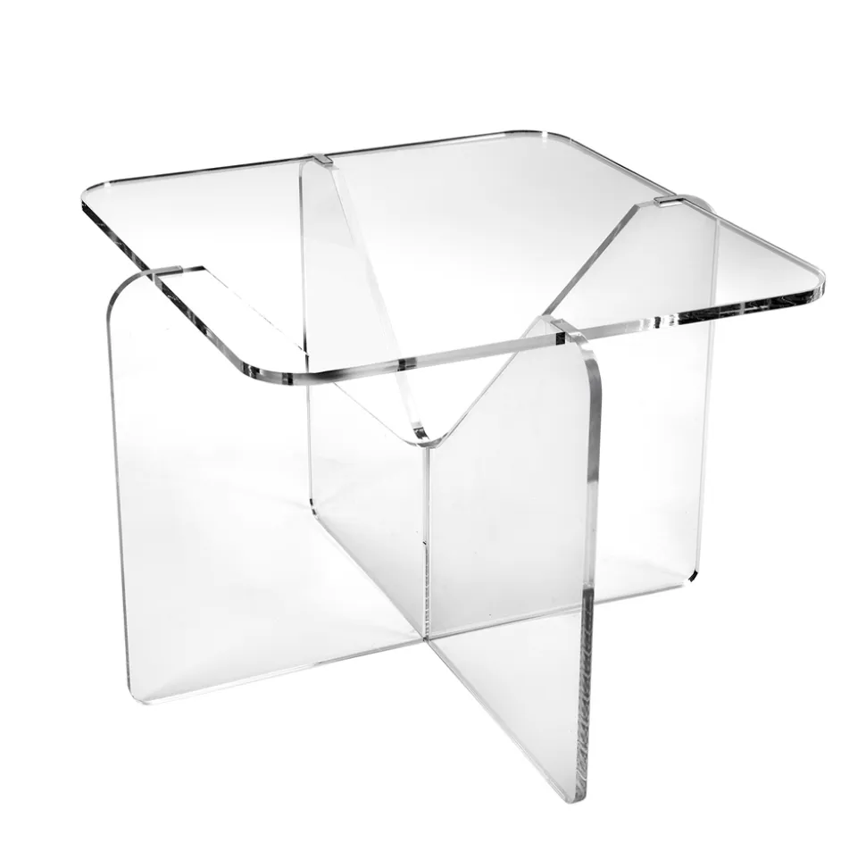 Tavolo da Caffè da Salotto Design in Plexiglass Trasparente o Fumè - Draco