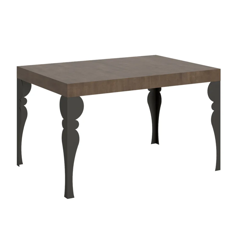Tavolo da Cucina Allungabile in Legno e Ferro Antracite Made in Italy – Sassone