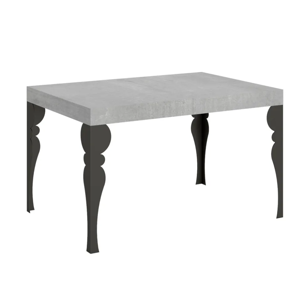 Tavolo da Cucina Allungabile in Legno e Ferro Antracite Made in Italy – Sassone