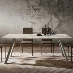 Tavolo da Cucina con Piano in Laminam Made in Italy, di Alta Qualità - Lingotto
