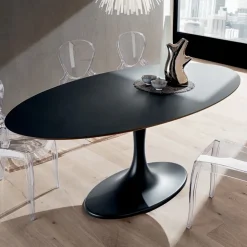 Tavolo da Cucina in Fenix e Marmo Sintetico Laccato Made in Italy -Brontolo