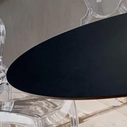 Tavolo da Cucina in Fenix e Marmo Sintetico Laccato Made in Italy -Brontolo