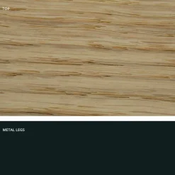 Tavolo da cucina in legno massellato e metallo made in Italy, Flora