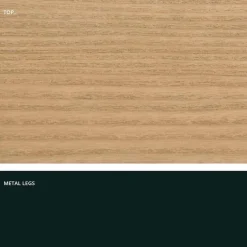 Tavolo da cucina in legno MDF e metallo fatto in Italia, Wilmer