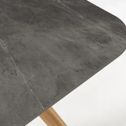 Tavolo da Esterno con Base in Legno e Piano in Ceramica Pietra Grey - Infinity
