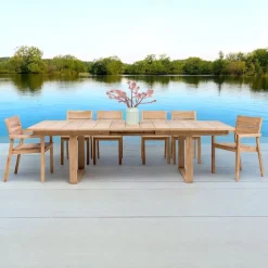 Tavolo da Esterno in Legno Teak Allungabile a 270 cm - Marie