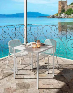 Tavolo da Esterno Quadrato in Lamiera Made in Italy - Benedict
