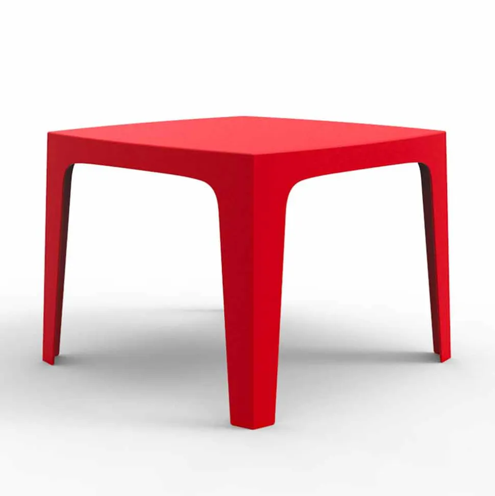 Tavolo da esterno quadrato Solid by Vondom in polipropilene, di design, 4 pezzi