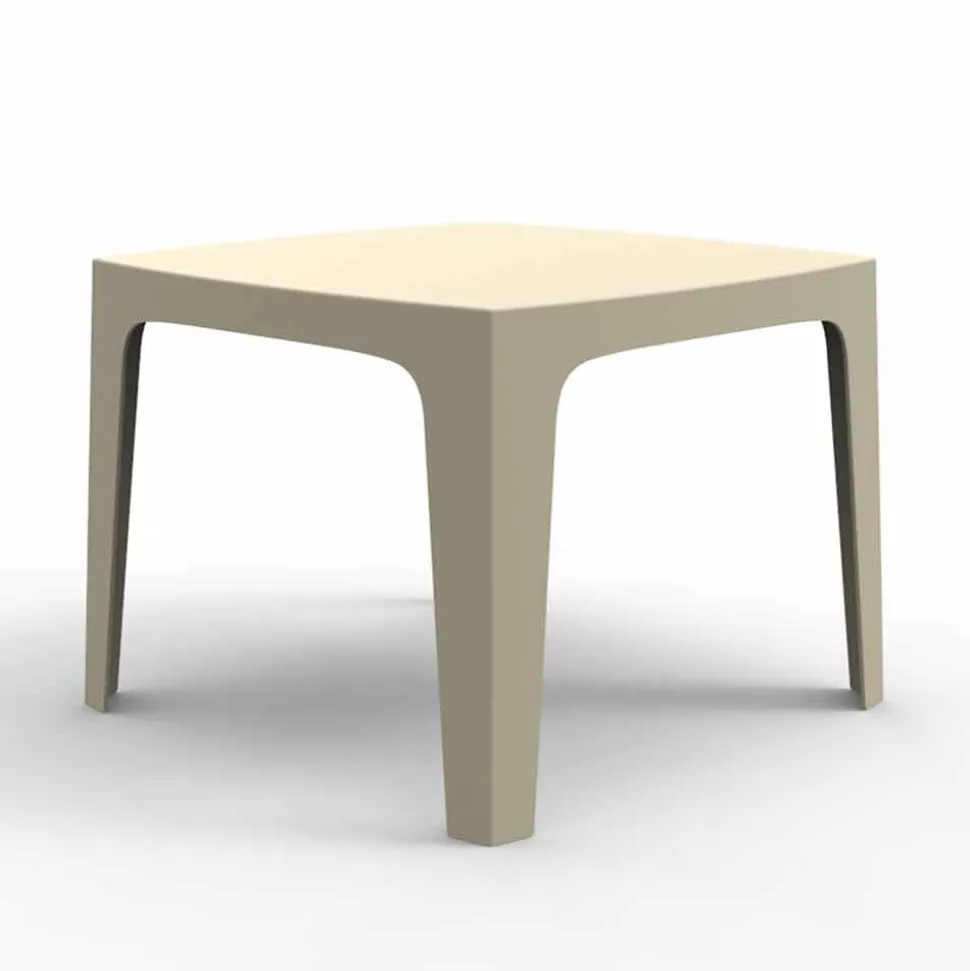 Tavolo da esterno quadrato Solid by Vondom in polipropilene, di design, 4 pezzi