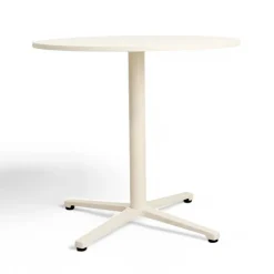 Tavolo da Esterno Rotondo Diametro 75 cm in Alluminio Beige - Brisea
