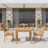 Tavolo da Giardino con Struttura in Teak Naturale Spazzolato - Artes