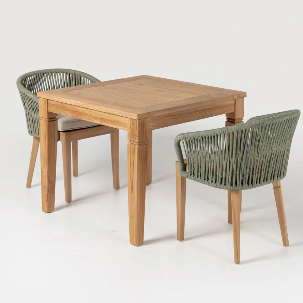 Tavolo da Giardino con Struttura in Teak Naturale Spazzolato - Artes