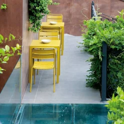 Tavolo da Giardino in Acciaio Zincato Rettangolare Made in Italy - Azul