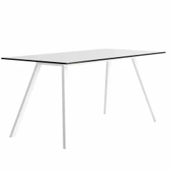 Tavolo da Giardino in Alluminio Bianco e HPL Laminato Design Moderno - Oceania2