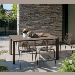 Tavolo da Giardino in HPL con Struttura in Alluminio Made in Italy - Carl