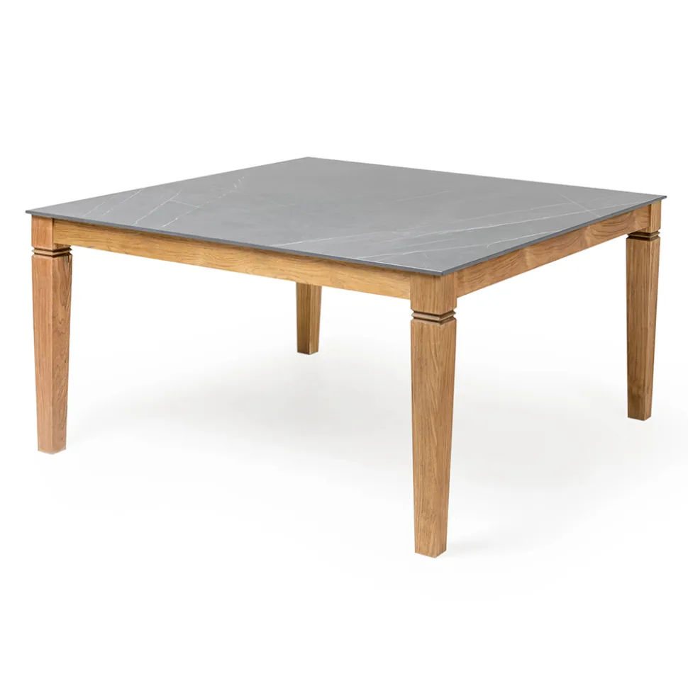 Tavolo da Giardino in Teak Naturale e Piano in Ceramica - Artes