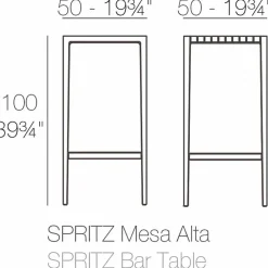 Tavolo da giardino Spritz by Vondom in polipropilene e fibra di vetro